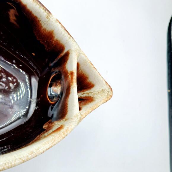 Vintage Pfaltzgraff Gourmet Brown Drip Glaze Gravy Boat - Picture 3 of 6